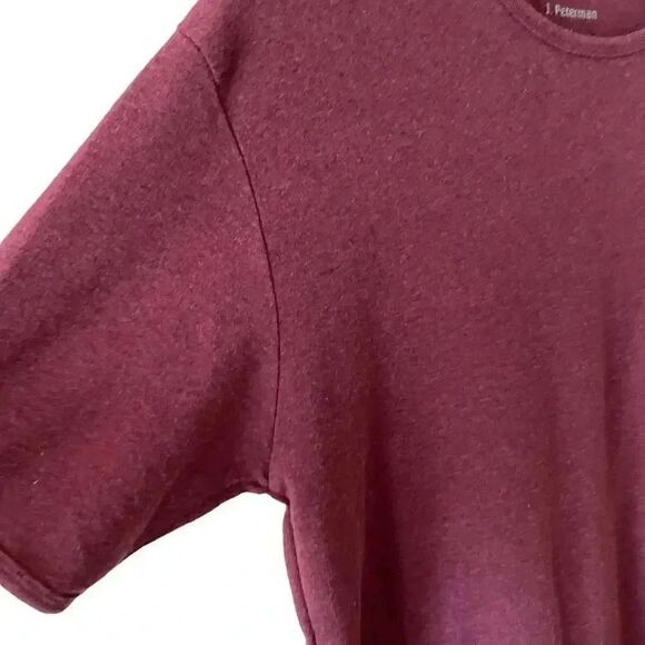 J Peterman  Trendy Burgundy Crewneck Cotton Soft Short Sleeves T-Shirt SZ L - Picture 9 of 15